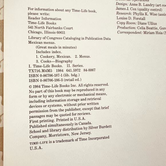 1984 Mexican Menus Great Meals in Minutes Time-Life Books Cookbook HC Vtg - Picture 4 of 13